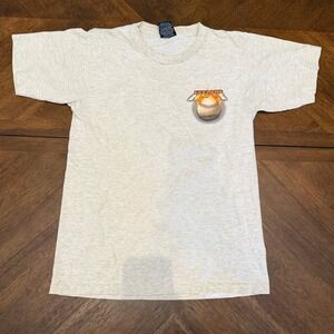 Vintage Big Ball Sports Feel The Heat Baseball T-Shirt Gray Small Made in USA